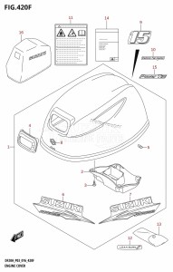 DF15A From 01504F-610001 (P03)  2016 drawing ENGINE COVER (DF15ATH:P03)