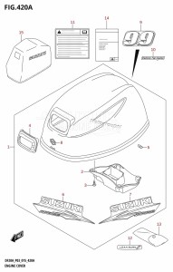 DF15A From 01504F-510001 (P03)  2015 drawing ENGINE COVER (DF9.9B:P03)