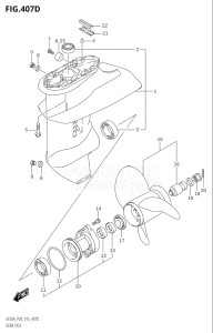 01504F-510001 (2005) 15hp P03-U.S.A (DF15A  DF15AR  DF15ATH) DF15A drawing GEAR CASE (DF20AR:P03)