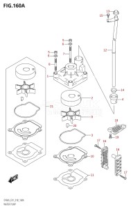 06003F-810001 (2018) 60hp E01 E40-Gen. Export 1 - Costa Rica (DF60AVT  DF60AVTH) DF60A drawing WATER PUMP (DF40A:E01,DF40AST:E34,DF50A:E01)