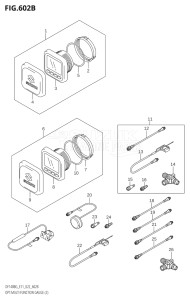 14004Z-240001 (2022) 140hp E11 E40-Gen. Export 1-and 2 (DF140BZG) DF140BZG drawing OPT:MULTI FUNCTION GAUGE (2) (022)