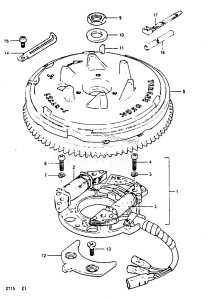 DT15 From 01501-613086 ()  1986 drawing MAGNETO