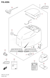 04003F-810001 (2018) 40hp E01-Gen. Export 1 (DF40AQH  DF40AT  DF40ATH) DF40A drawing ENGINE COVER (DF40A:E01)