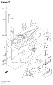 DF250Z From 25003Z-310001 (E03)  2013 drawing GEAR CASE (DF200Z:E03)