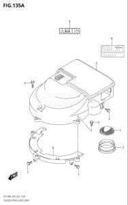 15002F-240001 (2022) 150hp E40-Costa Rica (DF150WT) DF150 drawing SILENCER / RING GEAR COVER