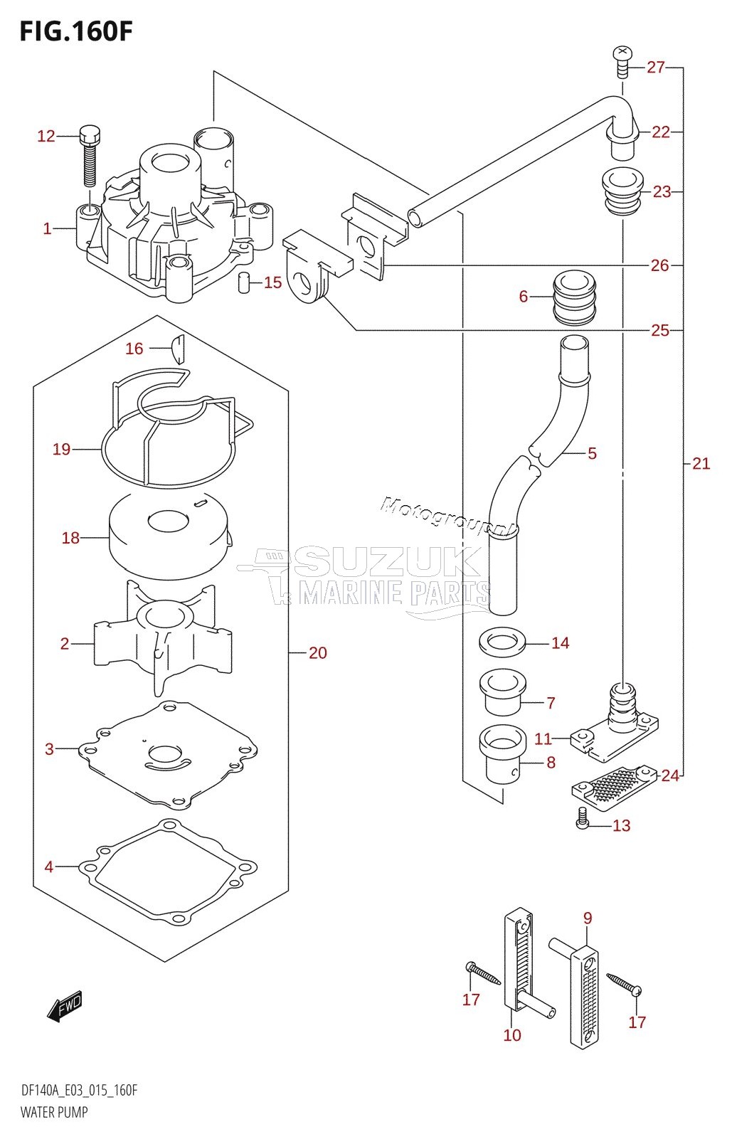 WATER PUMP (DF115AST:E03)