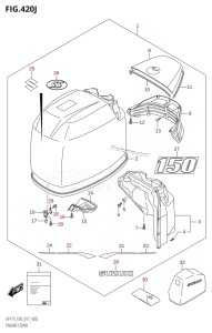 DF175Z From 17502Z-710001 (E03)  2017 drawing ENGINE COVER (DF150ST:E03)