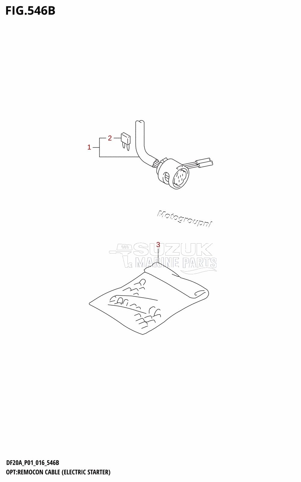 OPT:REMOCON CABLE (ELECTRIC STARTER) (DF15A:P01:E-STARTER)