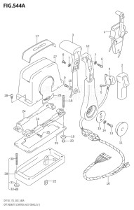 17501F-880001 (2008) 175hp E03-USA (DF175TK8) DF175T drawing OPT:REMOTE CONTROL ASSY SINGLE (1)