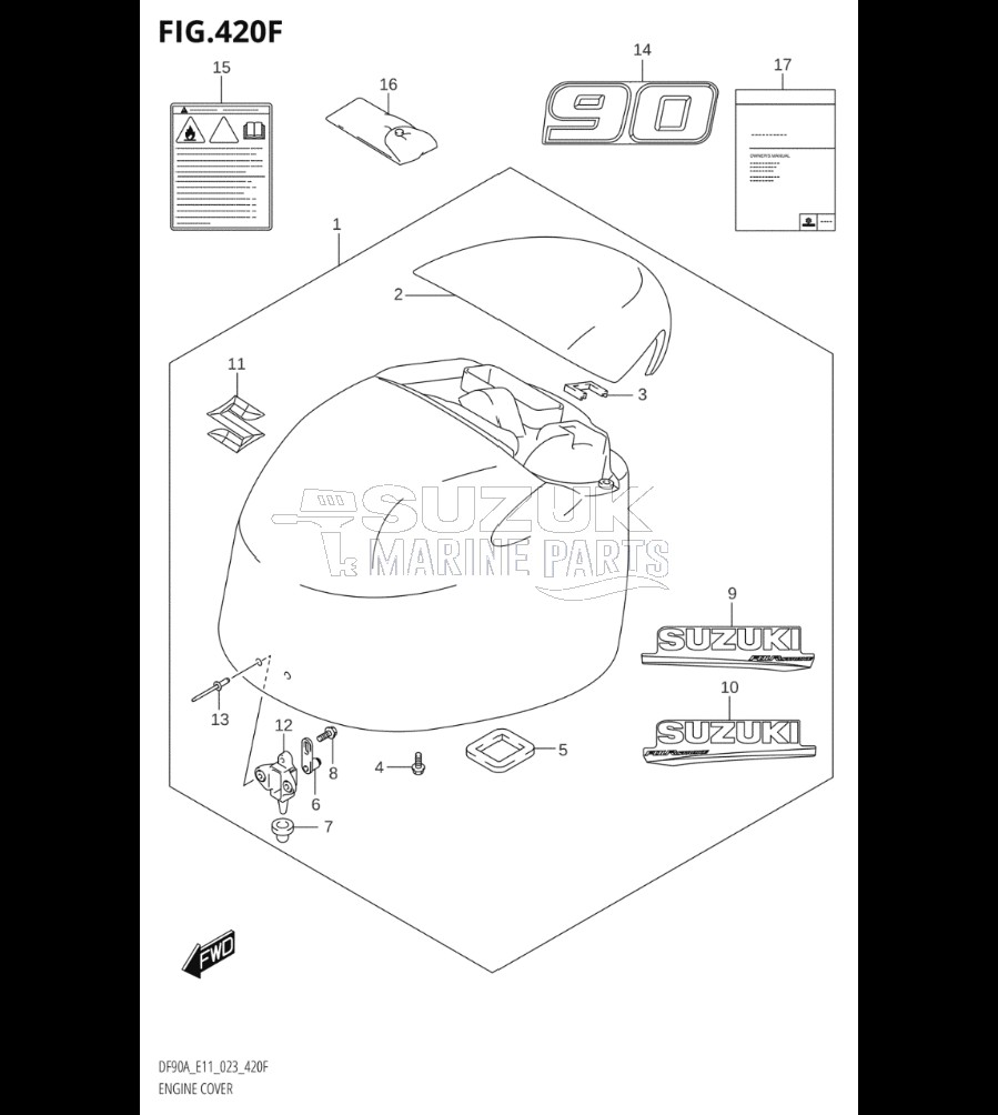 ENGINE COVER ((DF90A,DF90ATH):020)