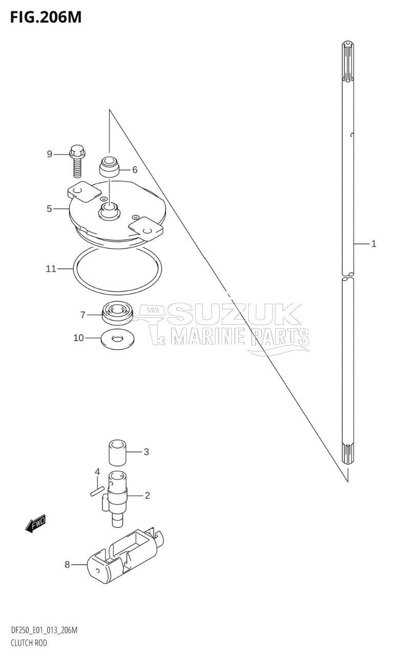 CLUTCH ROD (DF250Z:E40)