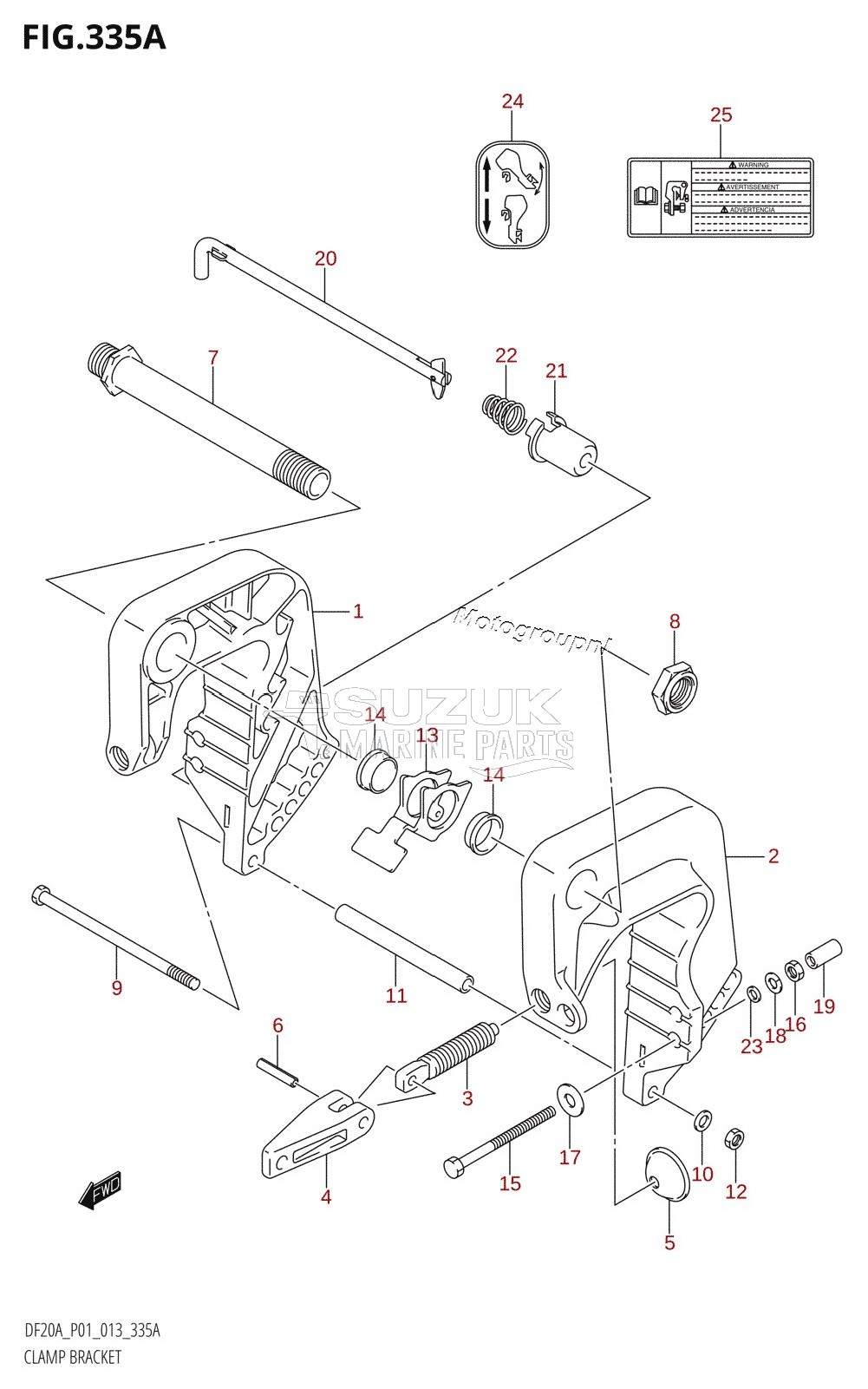 CLAMP BRACKET (DF9.9B:P01)