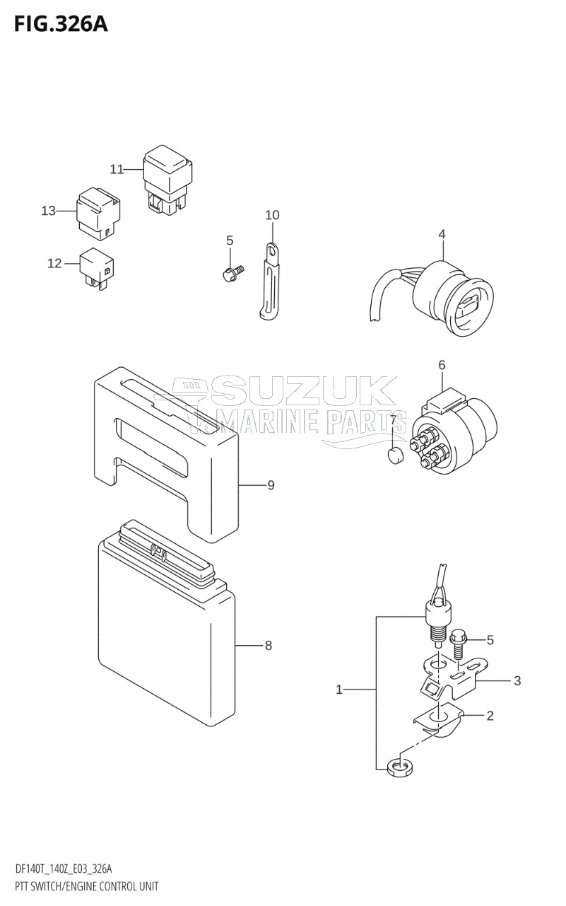 PTT SWITCH / ENGINE CONTROL UNIT (K2,K3)