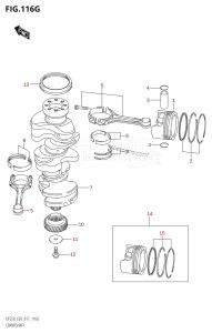 DF225T From 22503F-710001 (E03)  2017 drawing CRANKSHAFT (DF250ST:E03)