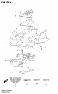 DF50A From 05004F-510001 (E01)  2015 drawing RING GEAR COVER (DF50AVT:E01)