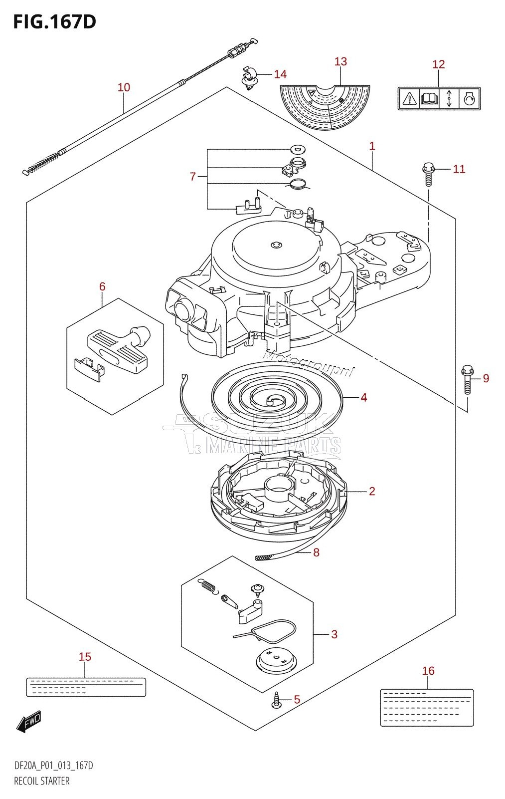 RECOIL STARTER (DF15AR:P01)