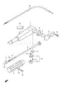 DF 9.9 drawing Tiller Handle