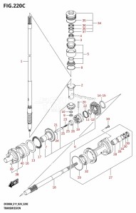 DF150AS From 15003F-440001 (E03 E11 E40)  2024 drawing TRANSMISSION (DF150AS)