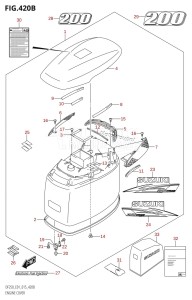 DF225Z From 22503Z-510001 (E01 E40)  2005 drawing ENGINE COVER ((DF200T,DF200Z):E01)