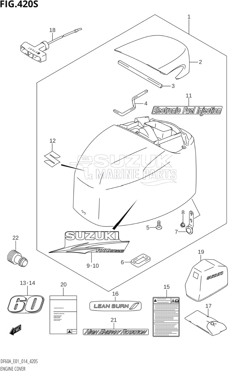 ENGINE COVER (DF60AVT:E40)