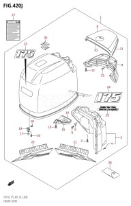 DF150Z From 15002Z-310001 (E01 E40)  2013 drawing ENGINE COVER (DF175T:E40)