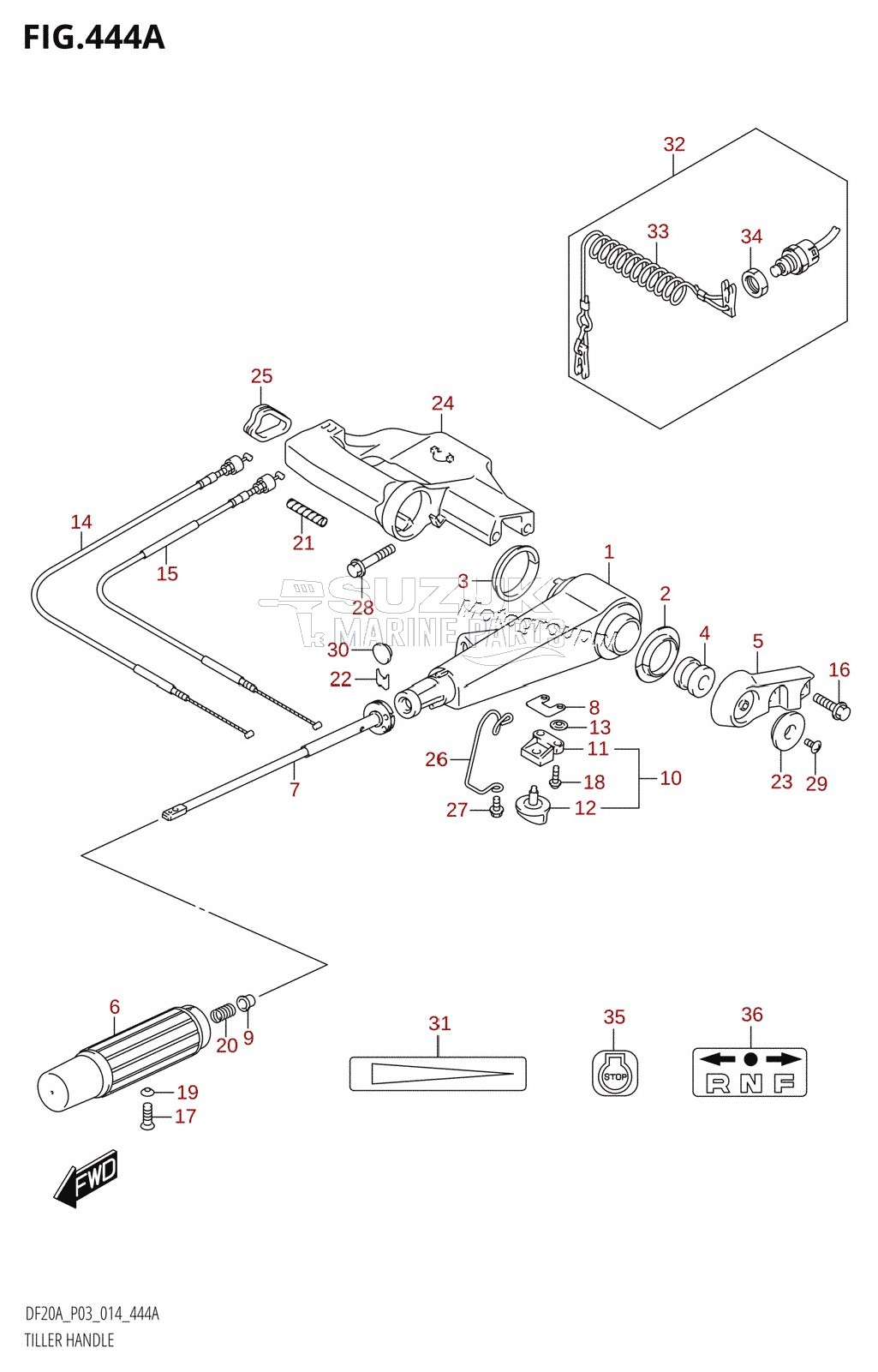 TILLER HANDLE (DF9.9B:P03)