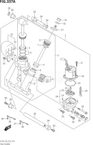 22503F-910001 (2019) 225hp E03-USA (DF225T) DF225T drawing TRIM CYLINDER (L-TRANSOM)