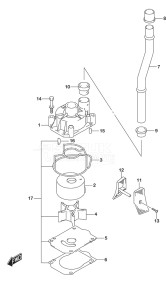 Outboard DF 175 drawing Water Pump