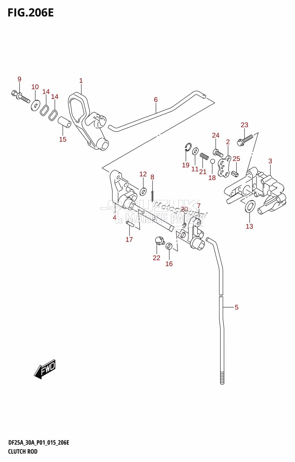 CLUTCH ROD (DF30A:P40)