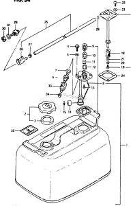 DT40 From 4002-201001 ()  1982 drawing FUEL TANK (KEROSENE /​ MODEL:88,89)