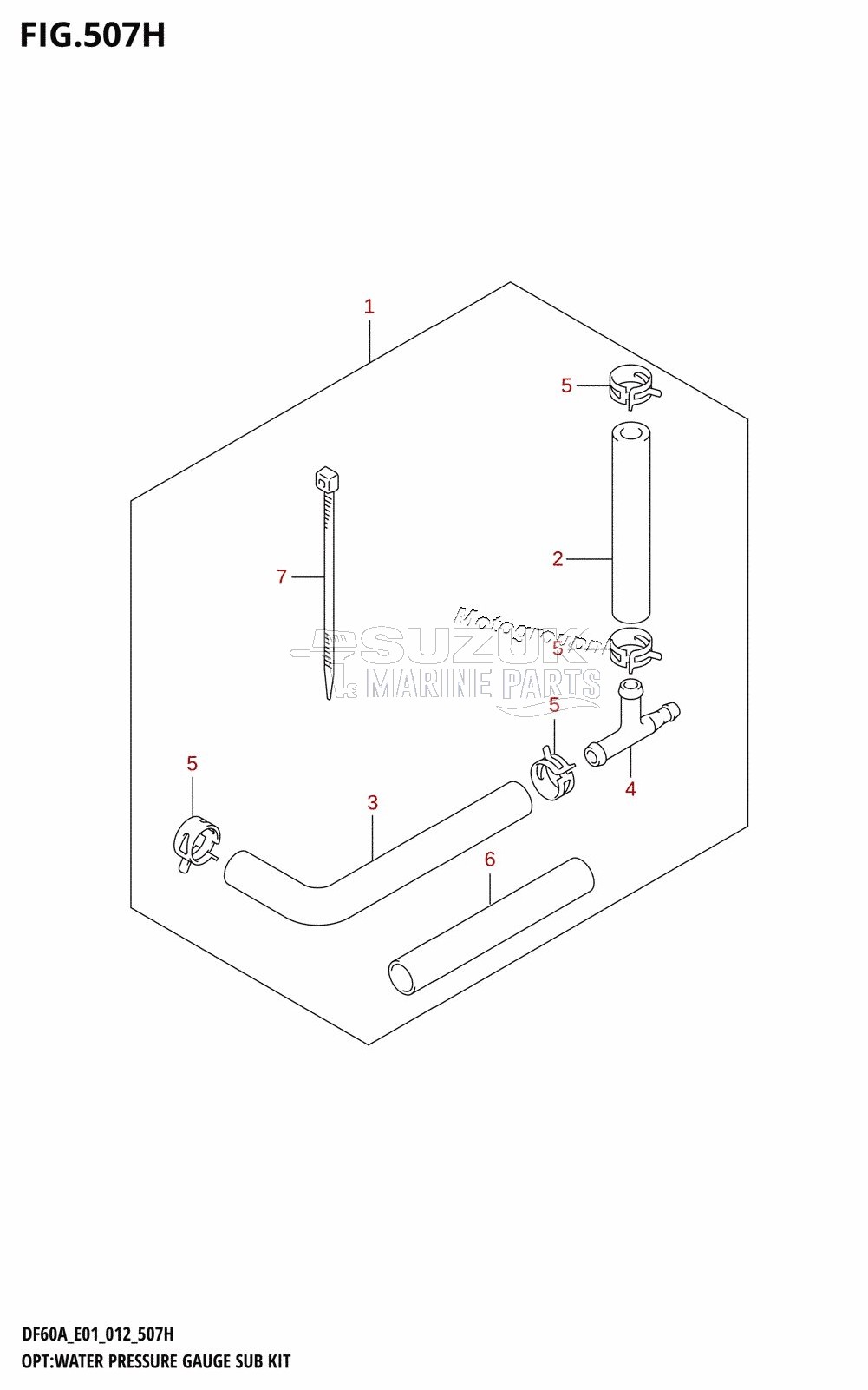 OPT:WATER PRESSURE GAUGE SUB KIT (DF60AQH:E01)