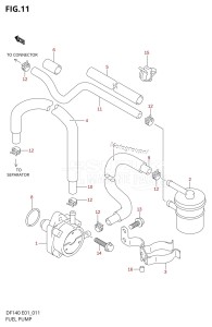 DF140 From 14001Z-371001 (E01)  2003 drawing FUEL PUMP