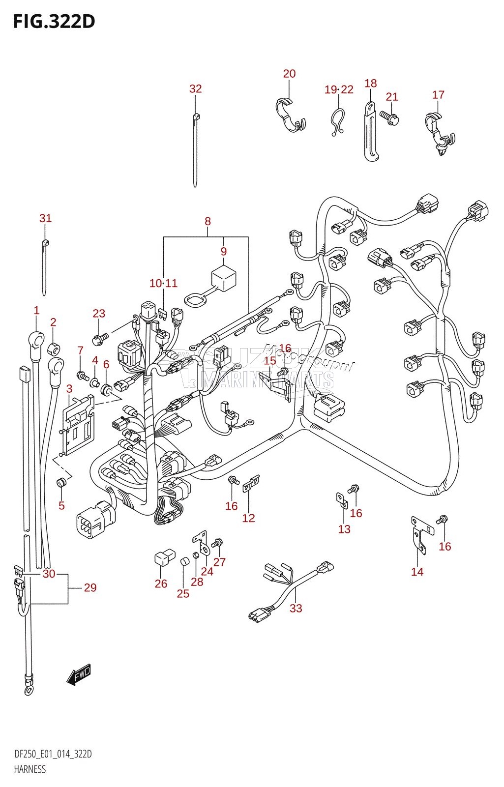 HARNESS (DF200Z:E40)