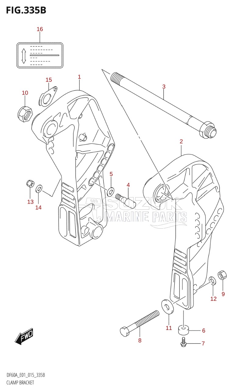 CLAMP BRACKET (DF40AQH:E01)