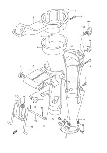 Outboard DF 4 drawing Swivel Bracket