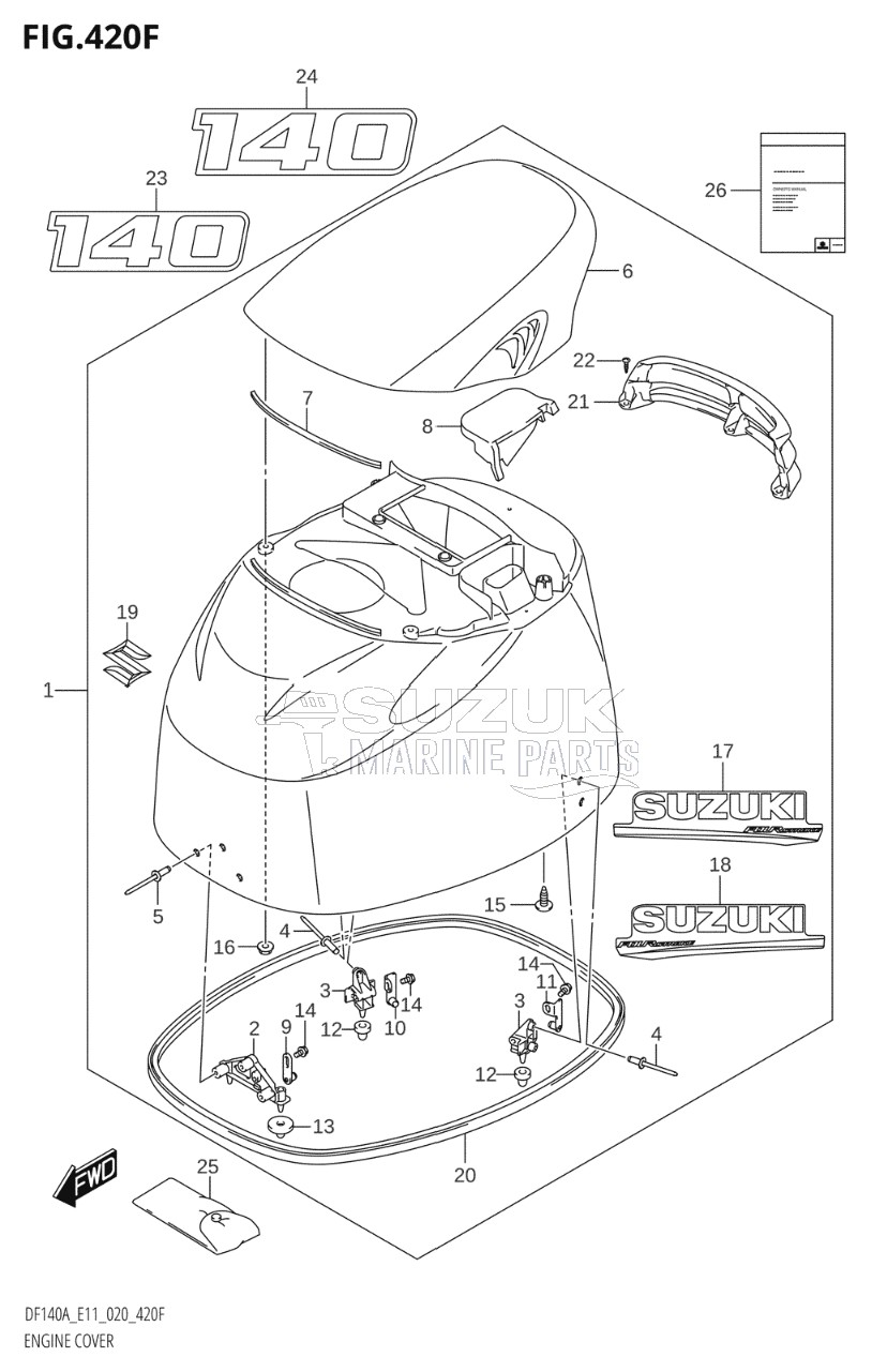 ENGINE COVER ((DF140AT,DF140AZ):E40)