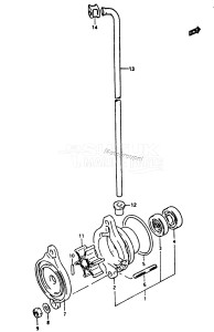 DT2 From 0201-200001 ()  1982 drawing WATER PUMP