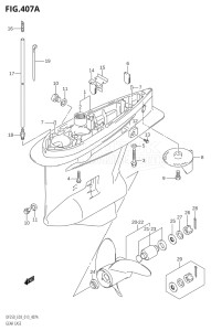 25003Z-310001 (2013) 250hp E03-USA (DF250Z) DF250Z drawing GEAR CASE (DF200T:E03)