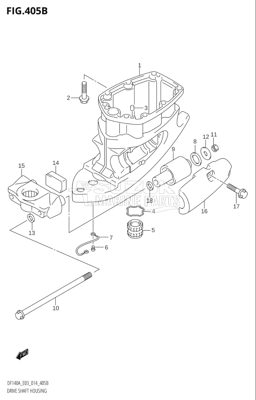 DRIVE SHAFT HOUSING (DF115AT:E03)