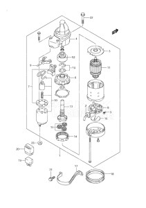 Outboard DF 9.9 drawing Starting Motor