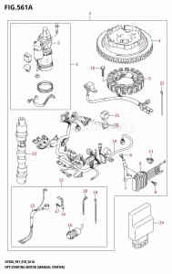 DF20A From 02002F-810001 (P01 P40)  2018 drawing OPT:STARTING MOTOR (MANUAL STARTER) (DF9.9B:M-STARTER)