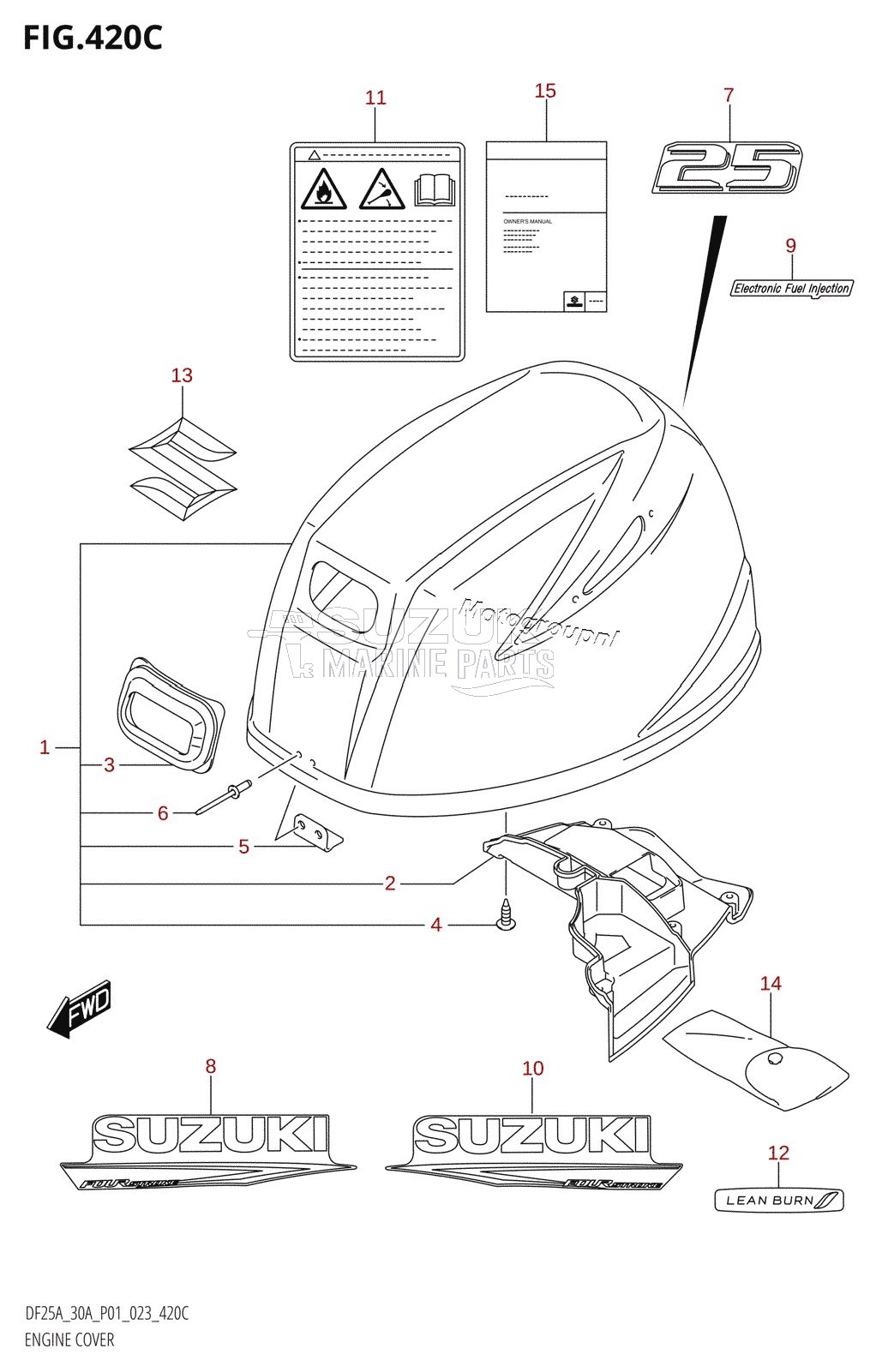 ENGINE COVER (021:(DF25A,DF25AR,DF25AT,DF25ATH))