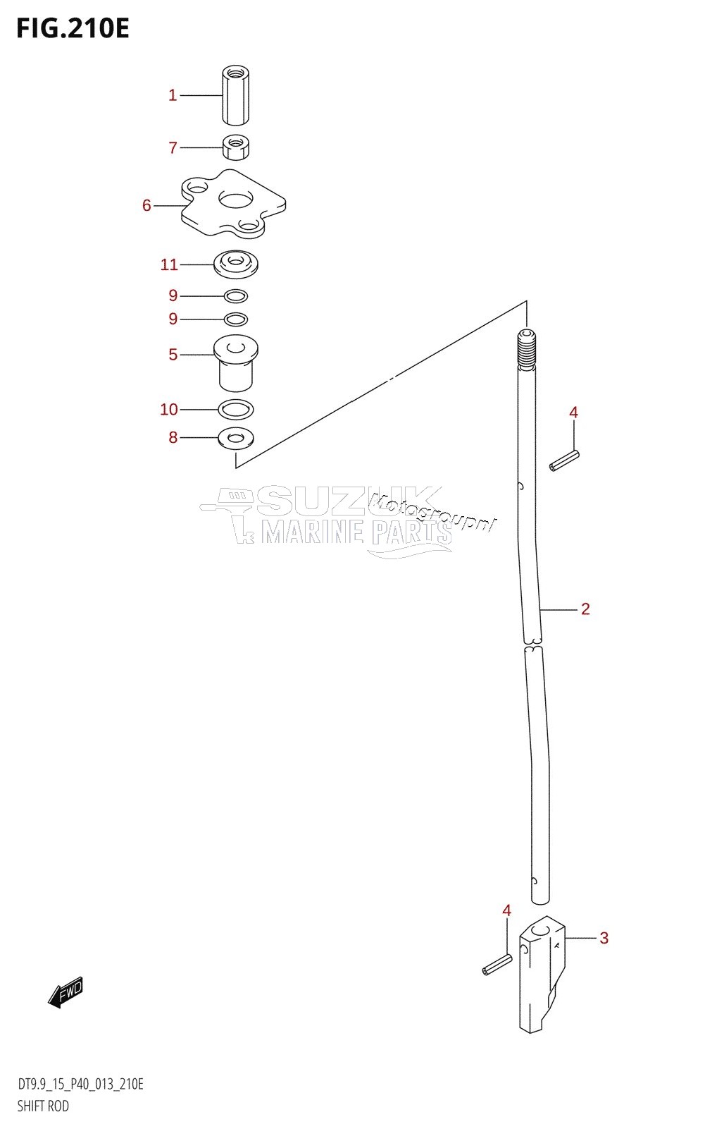 SHIFT ROD (DT15K:P36)