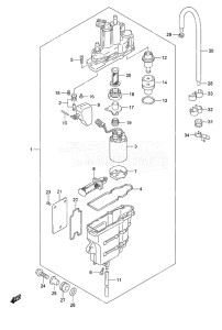 Outboard DF 40A drawing Fuel Vapor Separator