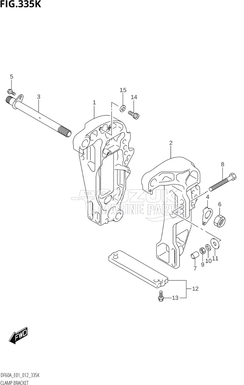 CLAMP BRACKET (DF60ATH:E40)