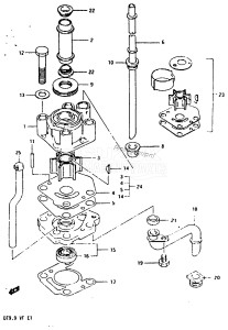 DT9.9 From 00993-512880 ()  1985 drawing WATER PUMP