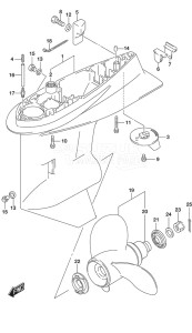 Outboard DF 115A drawing Gear Case