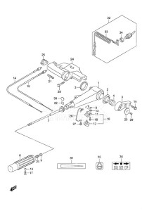 DF 9.9B drawing Tiller Handle