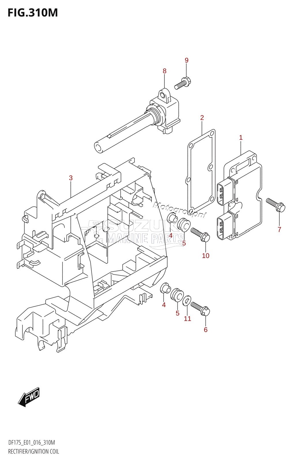 RECTIFIER /​ IGNITION COIL (DF175TG:E40)