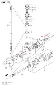 DF175Z From 17502Z-310001 (E01 E40)  2013 drawing TRANSMISSION (DF150Z:E01)